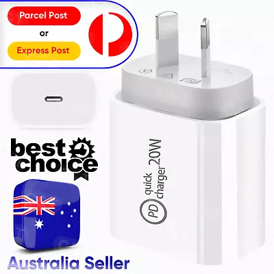 20W USB Type-C Wall Adapter Fast Charger PD Power For IPhone 15 14 13 Pro IPad • $11.20