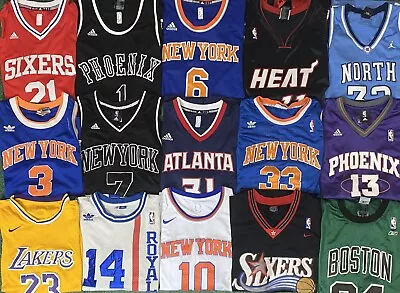 NBA Basketball Jersey Lot Of 15 Nike Adidas New Era Vintage Knicks Sixers Suns • $239.99