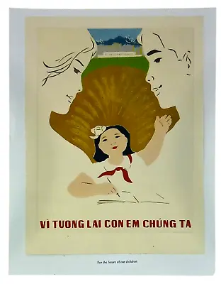 Vietnam Propaganda War Poster Education For The Future Of Our Children 12x16in • $42.99