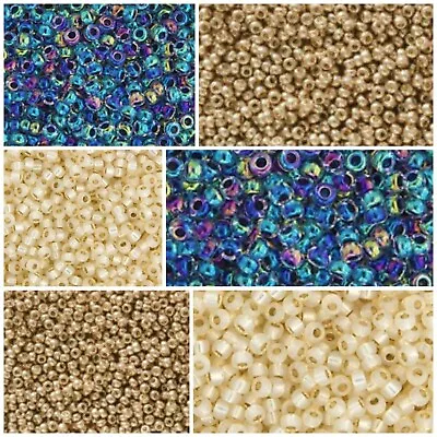 Miyuki Seed Beads 11/0 Japanese Seed Beads - 5g & 10g Champagne Cream Aqua • £2