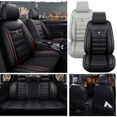 Deluxe Leather Car Seat Covers 5-Seats For 2009-2023 Ford F-150 Super Crew Cab • $89.99