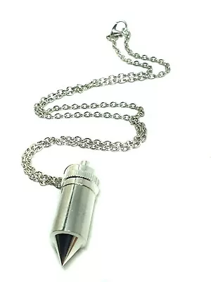 £9.95 • Buy Urn Ashes Vial Necklace Pendant 18  Chain Capsule Keepsake Pill Stash Cremation