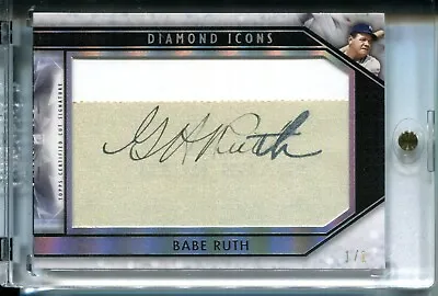 Babe Ruth 2019 Topps Diamond Immortal Cut Signature #1/1 Autograph AUTO • $24999.99