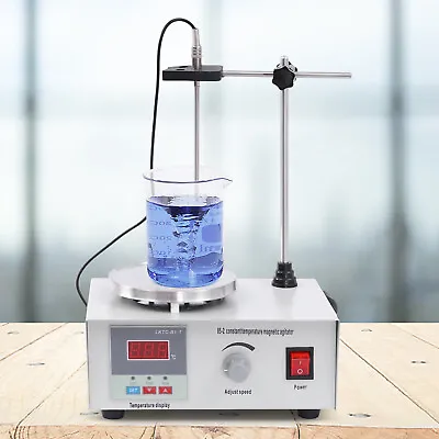 5W 2000ml Magnetic Stirrer + Heating Plate Digital Hotplate Mixer Stir Bar • $60