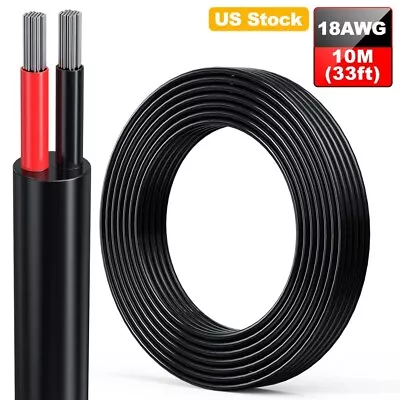 18 Gauge 2 Conductor Wire Audio Power Cable Speaker Wire (Red & Black) 33Ft • $13.99