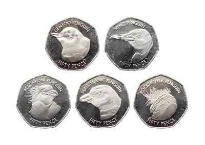 Falkland Islands Penguin 50p 5 Fifty Pence Coin Set 2018 Unc Choose Your Coin  • £3.69