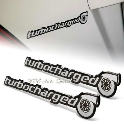 2 Pieces Supercharged Aluminum Emblem For Universal Car Truck Side Door Trunk • $12.99