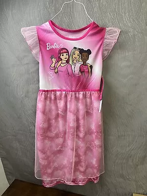 Girls' Barbie Dress Up NightGown M 7/8.  (B18) • $11.99