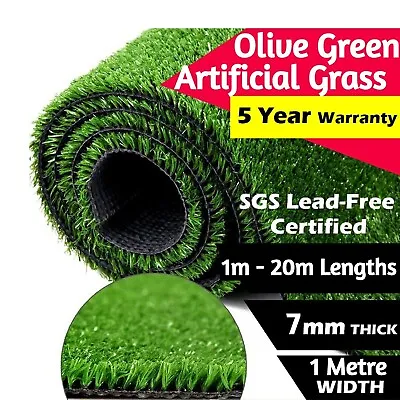 £67.50 • Buy Cheap Artificial Grass - 7mm Lawn - Astro - Any Size - Fake Grass - 1m Wide Roll