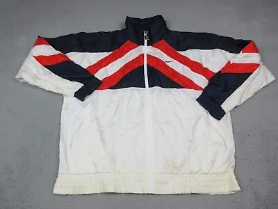 VINTAGE Ellesse Jacket Mens Size 7 Extra Large White Outdoors Track Zip 80s Coat • $68.85