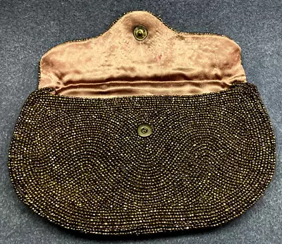 Walborg Clutch Purse With Copper Color Beading Snap Closure VTG • $17.75