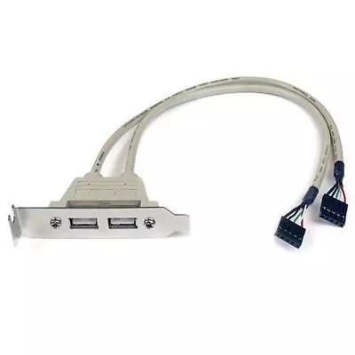 StarTech Dual  Port USB2.0 Low Profile Slot I/O Panel (USBPLATELP) • $15.99