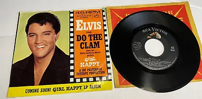 AS101 45RPM W/PS 45RPM Elvis Presley Do The  Clam / You'll Be Gone  RCA 47-8500 • $4.94