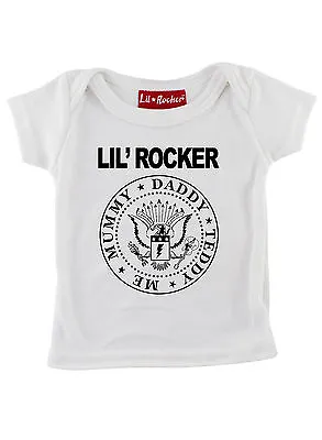 £9.99 • Buy White Lil Rocker Alternative Baby T Shirt Heavy Metal Baby Gift