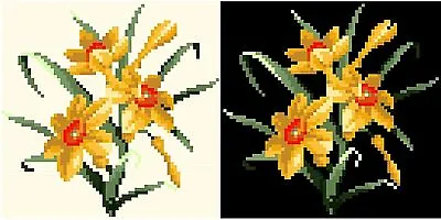 Berlinwork Daffodils Flower Coasters Counted Cross Stitch Kit Or Chart 14s Aida • £4.50