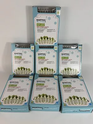 7 Sets Martha Stewart Living 50 LED Christmas Mini String Lights Warm White • $74.99