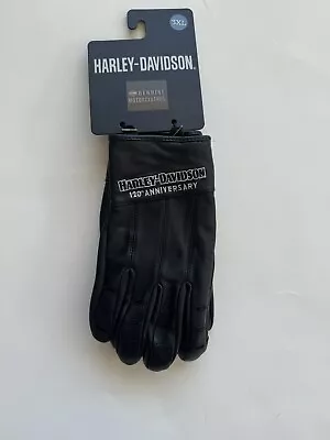 RARE Harley-Davidson Men's 120th Anniversary Gauntlet Leather Gloves Size 3XL • $74.99