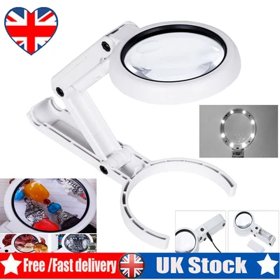 £9.99 • Buy Magnifying Glass With Light 11X Large Giant Magnifier Reading Sewing Hands Free