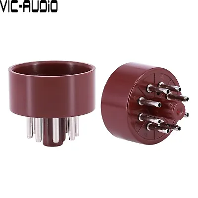 10PCS 8Pin Tube Socket Bakelite Tube Base For EL34 Vacuum  Tube Amplifier • $17