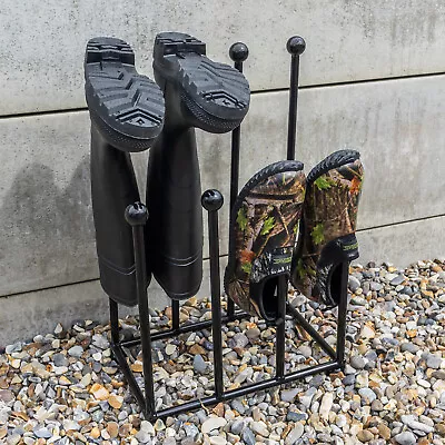 Woodside Steel Wellington Boot Rack/Walking Boot Storage Stand Indoor & Outdoor • £29.99