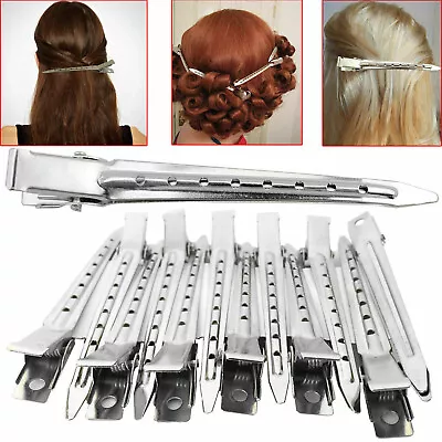 Metal Hair Sectioning Clips Sprung Strong Grip Hairdressing Hair Clip 24 Pieces • £3.79