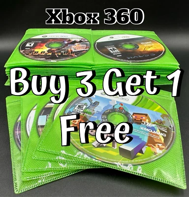 Xbox 360 Games (DiscsOnly) Tested & Resurfaced Lot - Buy 3 Get 1 FREE🔥 • $7.95