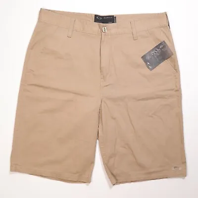 Oakley Regular Fit Represent Shorts Khaki Skateboard 11  Inseam Mens 36 • $19.87