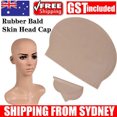 Rubber Bald Skin Head Unisex Funny Skinhead Dress Fancy Costume Latex Wig Cap AU • $6.98