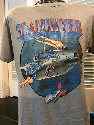 Slaughter 1990 Tour Shirt Size Medium Rock Vinnie Vincent Kiss Rock Metal • $369.99