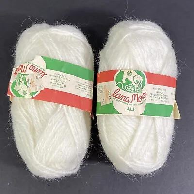 Lana Moro ALI Yarn Lot Of 2 Skeins Off White Wool  Mohair Acrylic 50g Each • $19.97