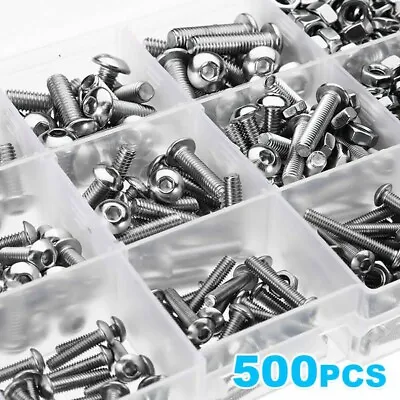 Heavy Duty Stainless Steel Hex Socket Bolts Screws Nuts Assortment M3 M4 M5 • £23.86