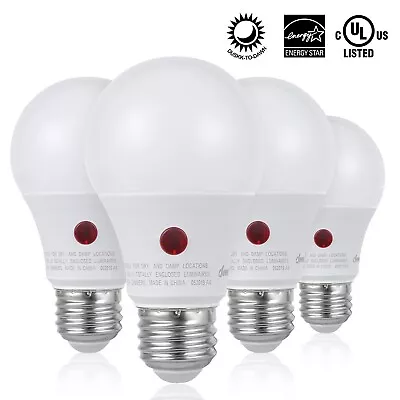 DEWENWILS Dusk To Dawn LED Sensor Light Bulb- 4 Pack Automatic On/Off 800 Lumen • $14.99