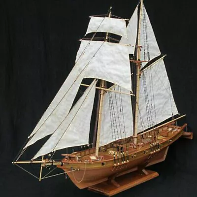 1:100 Halcon Wooden Sailing Boat Model DIY Kit Ship Assembly Decorati..go • $9.40