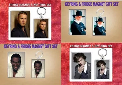 £5 • Buy Singer Fridge Magnet & Keyring Gift Set Kenny Rogers Gary Barlow Kylie Cher