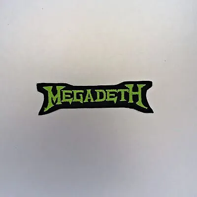 £3.76 • Buy Megadeth Patch — Iron On Badge Embroidered Motif — Music Thrash Metal Band Green
