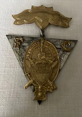 Vintage Knight Of Pythias Badge Supreme Lodge Heraldic Medal Name Frat Pin • $8.43