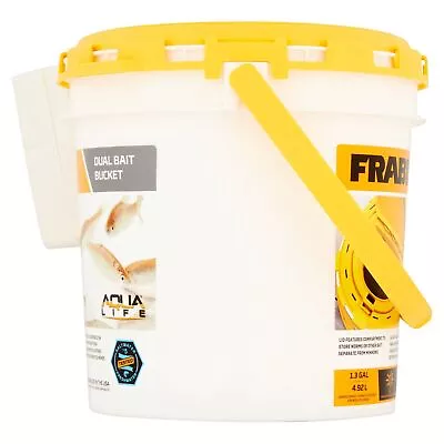 Bait Bucket With Clip On Aerator 4823 Frabill Duel Fish • $25.80
