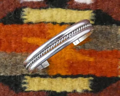 Vintage Baby Bracelet Navajo Silver Unisex Toddler Cuff Bracelet By Tahe • $32.40