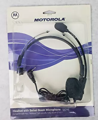 New Motorola Talkabout 2 Way Radio Headset W/Swivel Boom Microphone 53725 • $12