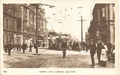 Salford. Cross Lane Corner # 717 In Grosvenor Series. Trams. • £16