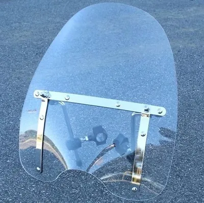$47.20 • Buy 19 X17 Large Clear Motorcycle Windshield Universal Fit 7/8'' 1'' 1.25  Handlebar