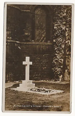 Real Photo Postcard Of Nurse Edith Cavell’s Grave Norwich Norfolk • £4.99