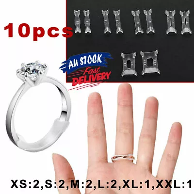 10PCS Ring Size Invisible Tightener Anti-allergic Reducer Resizing Adjuster Pad • $6.99