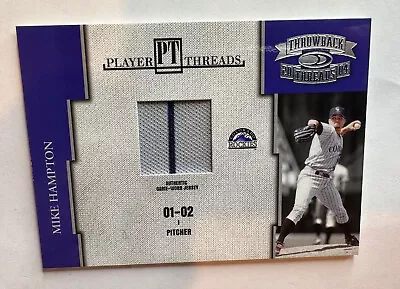 Mike Hampton - 2004 Donruss Throwback Threads Player Jersey /250 SSP Non-Auto • $5.99