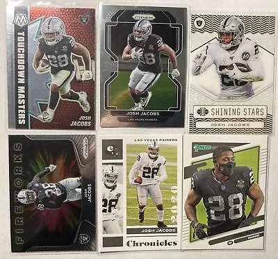 6x Card Lot Josh Jacobs Mosaic Prizm Illusions Chronicles Donruss Raiders • $1.50