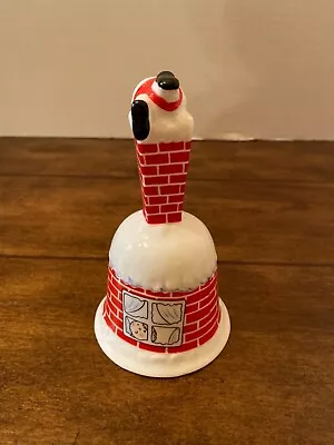 Christmas Santa Stuck In Red Brick Chimney Bell Bone China Porcelain VTG 8” S2 • $27.49