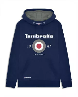 Lambretta Hoodie Mens Navy Target Logo XL • £24.12