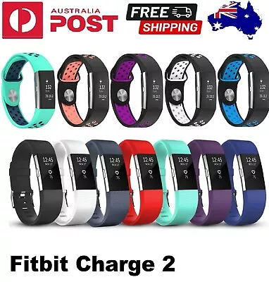 $14.39 • Buy NEW Wrist Watch Sports Band Strap Silicone For Fitbit Charge 2 Replacement AU