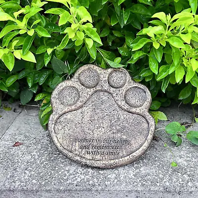 Garden Stepping Stone Paw Of Dog Cat Pet Memorial Stones Loss Of Pet Gift - 7. • $26.19