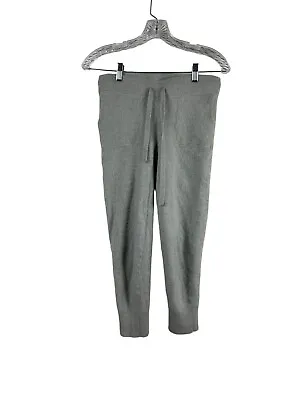 J. Crew Womens 100% Cashmere Drawstring Gray Cropped Jogger Lounge Pants Size XS • $34.99